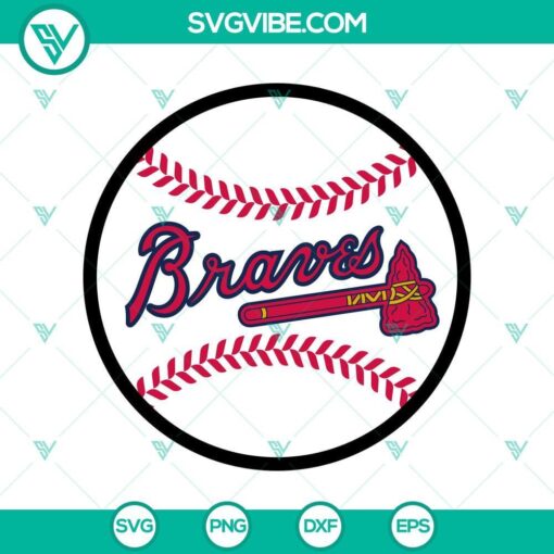 atlanta braves logo baseball svg file mockup