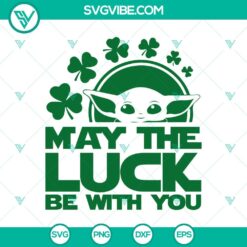 Movies, St Patrick's Day, SVG Files, Baby Yoda St. Patrick's Day Luck & 1