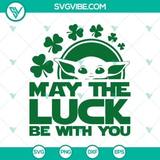 baby yoda st patrick s day luck star wars svg lucky charm svg mockup