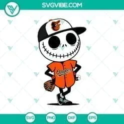 Baseball, Halloween, Sports, SVG Files, Jack Skellington Braves Halloween 3