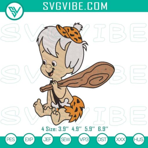 bamm bamm rubble flintstones stitch patterns mockup