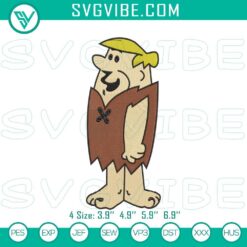 Cartoon Embroidery Designs, Embroidery Designs, Barney Rubble Embroidery Design 14