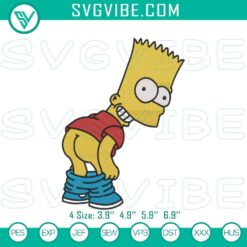 Cartoon Embroidery Designs, Embroidery Designs, Bart Simpson Needlework 2