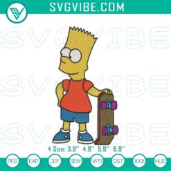 Cartoon Embroidery Designs, Embroidery Designs, Bart Simpson Stitching Patterns 5