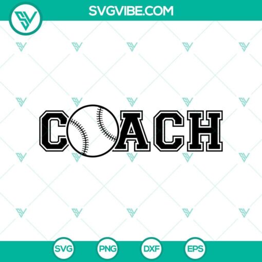 baseball coach sport svg design mockup