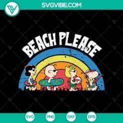 Cartoons, Seasons, Summer, SVG Files, Beach Please Snoopy & Charlie Brown 14