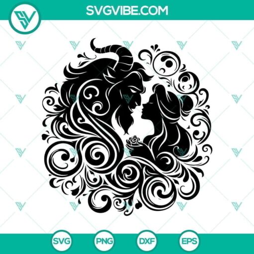 beauty the beast vector svg png clipart mockup