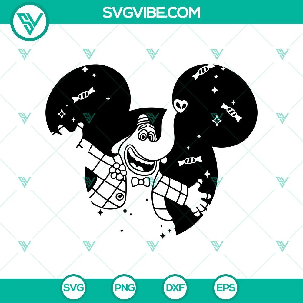 Disney, SVG Files, Bing Bong SVG, Inside Out 2 SVG, Mickey Ears SVG Inside Out 1