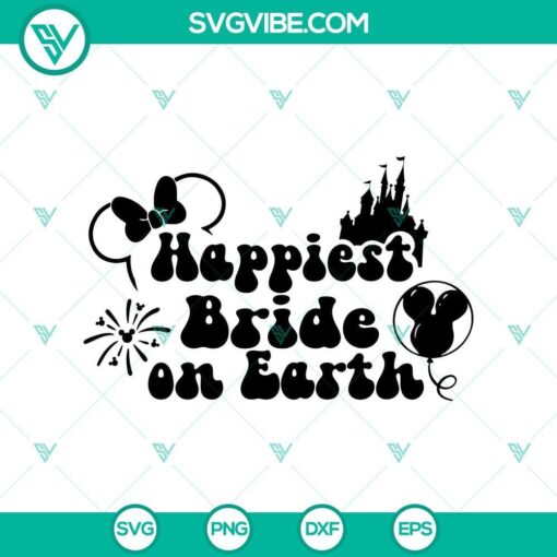 blissful earth bride svg enchanted wedding svg bridal cut file mockup