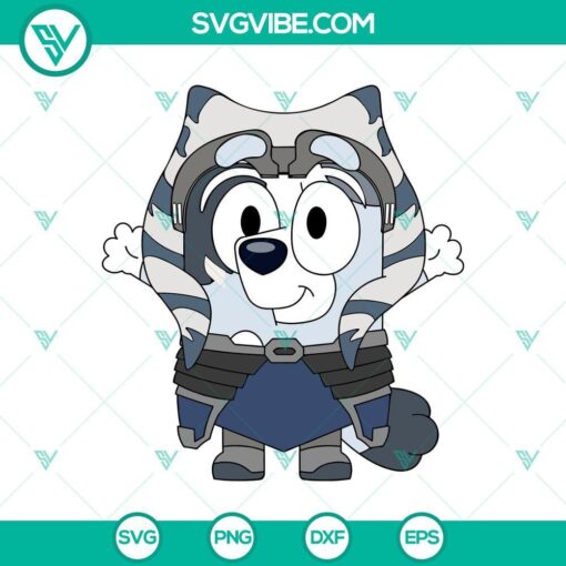 bluey ahsoka star wars svg png bluey muffin ahsoka design mockup