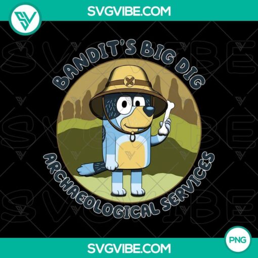 bluey bandit heeler archaeology services png image mockup 1