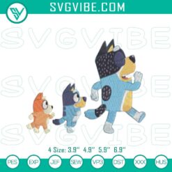 Cartoon Embroidery Designs, Embroidery Designs, Bluey & Bingo Bandit Heeler 14