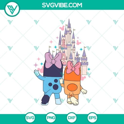 bluey bingo disney castle vector file in svg png mockup