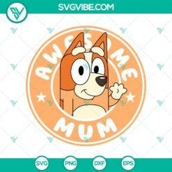 Bluey Bingo's Best Mom SVG design featuring Bingo Heeler in vibrant colors, ideal for Mother's Day crafts and digital projects.