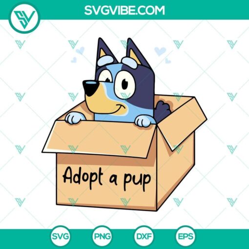 bluey dog adoption svg png for bluey enthusiasts mockup