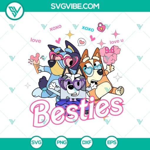 bluey friends svg disney bluey bingo muffin besties svg mockup