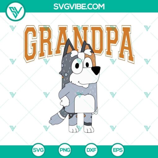 bluey grandfather svg bob heeler svg father s day bluey svg mockup