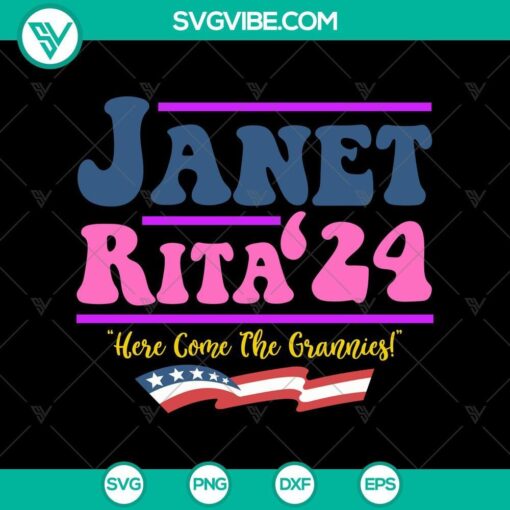 bluey janet rita 2024 svg grannies arrival edition mockup