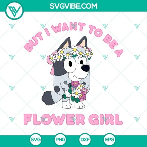 bluey muffin flower girl svg 2024 wedding sign svg mockup