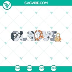 Bluey Muffin & Granny Starbucks Cup SVG featuring a humorous Bluey coffee theme, perfect for digital use.