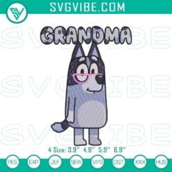 Disney Embroidery Designs, Embroidery Designs, Bluey Nana and Grandma 23