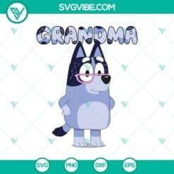 Disney, SVG Files, Bluey Nana Heeler Grandma SVG Vector Design bluey characters  11