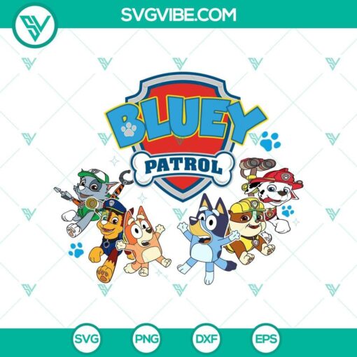 bluey paw patrol characters svg collection mockup