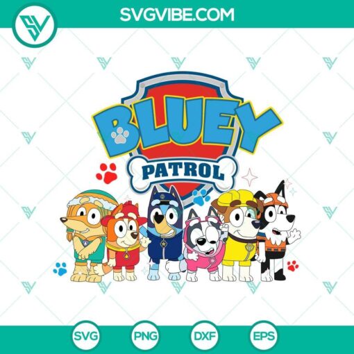 bluey paw patrol vector clipart in svg png for silhouette mockup