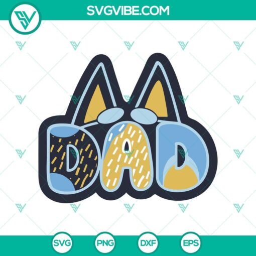 bluey s dad bandit heeler svg file mockup