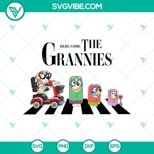 bluey s grannies svg janet rita cut files mockup