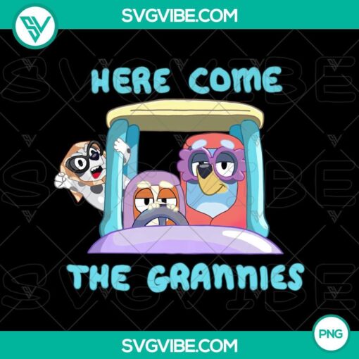 blueys grannies arrival png mockup