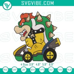 Embroidery Designs, Bowser Jr. from Super Mario Embroidered Pattern Super Mario 2