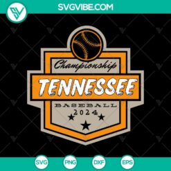 Baseball, Sports, SVG Files, Championship Tennessee Volunteers Baseball 2024 9