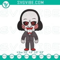 Embroidery Designs, Halloween Embroidery Designs, Chibi Horror Jigsaw 2