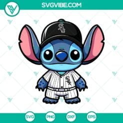 Baseball, Disney, Sports, SVG Files, Chicago White Sox Baseball Stitch SVG PNG 17