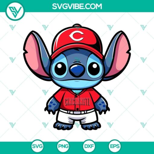 cincinnati reds stitched baseball svg png dxf eps design mockup