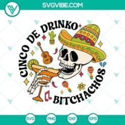 Cinco De Mayo, Holiday, SVG Files, Cinco De Drinko Friends Skull, Mexican Party 2