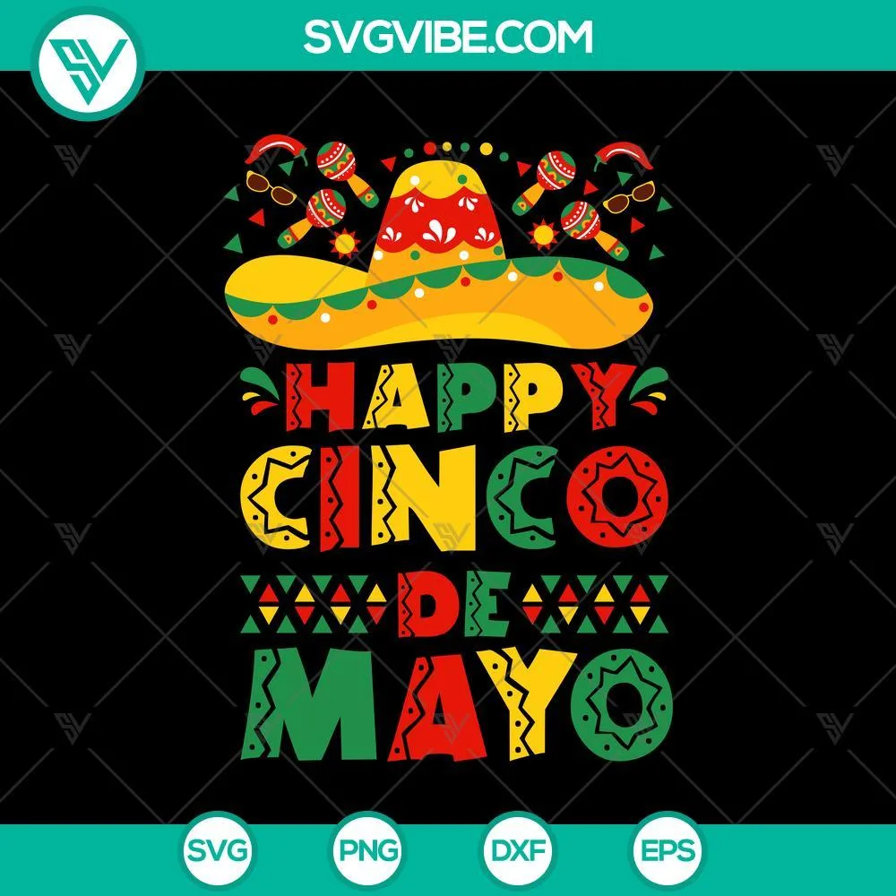 cinco de mayo celebration svg mexican sombrero svg mockup