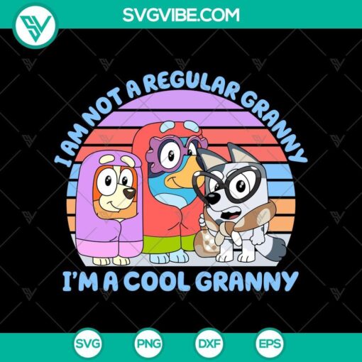 cool granny svg not your regular grandma bluey the grannies svg mockup