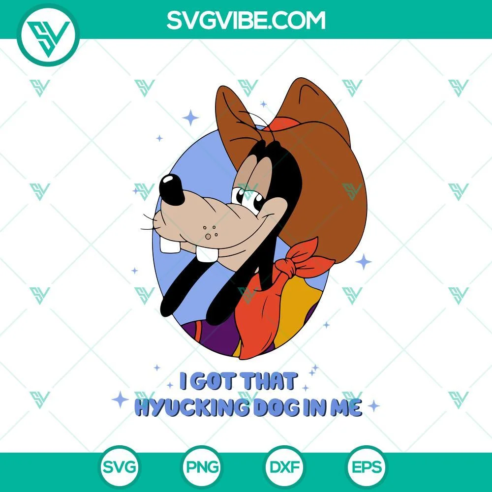 Disney, SVG Files, Cowboy Goofy SVG, Embracing the Hyuck Within SVG goofy  1