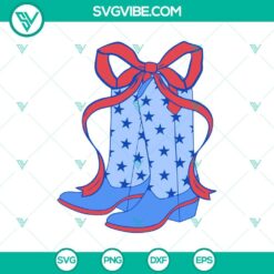 American, 4th Of July, SVG Files, Cowgirl Charm Boots SVG, Western July 4th SVG 23