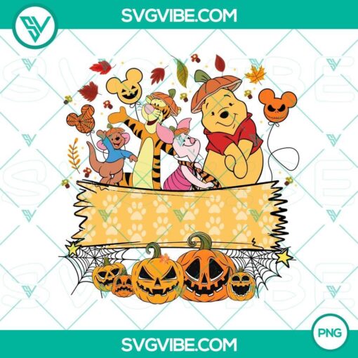 custom winnie the pooh halloween name png for kids mockup