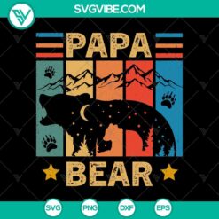 Dad, Family, Fathers Day, SVG Files, Dad Bear Vector, Papa Bear Graphic, 7