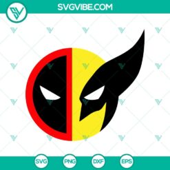 Movies, SVG Files, Deadpool & Wolverine SVGs: Face Cut Files for Crafting 2