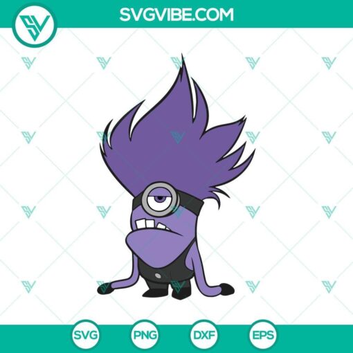 despicable me evil purple minions svg cut files mockup