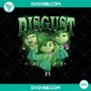 Disgust character from Inside Out 2 movie, PNG sublimation design with bold colors and emotions theme, ideal for textile printing.