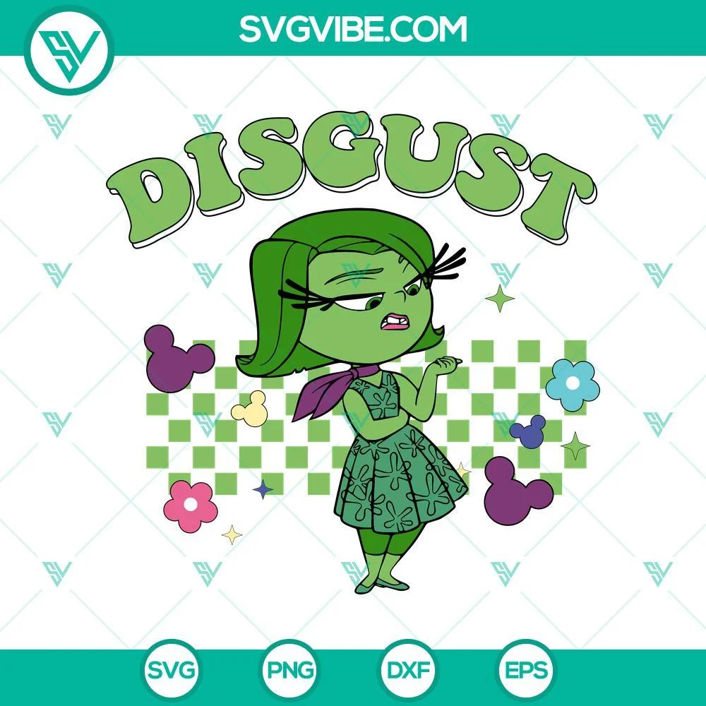 Disney, SVG Files, Disgust SVG, Inside Out 2 Disgust SVG PNG Inside Out 2  1