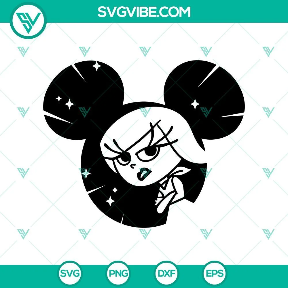 Disney, SVG Files, Disgust SVG, Inside Out 2 SVG, Disgust Disney Mouse Ears SVG 1