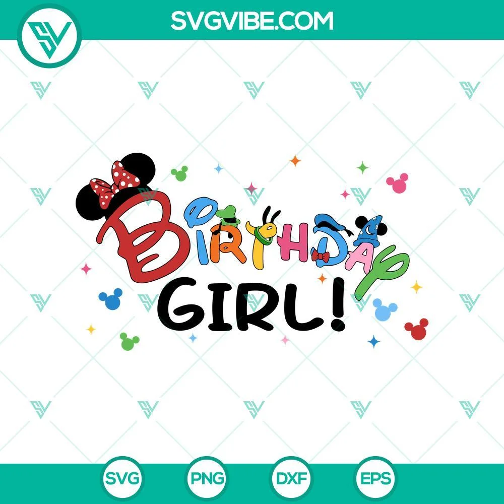 Birthday, SVG Files, Disney Birthday Girl, Magical Minnie Ears SVG Birthday 1