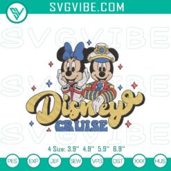 Disney Embroidery Designs, Embroidery Designs, Disney Cruise Mickey & 4